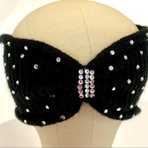 CG‎ New York Bedazzled Black Acrylic Sparkly Winter Headband